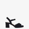 Tamaris Sandale A Talon En Cuir - Noir | Des Sandales