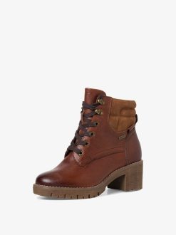 Tamaris Bottine En Cuir - Marron | Bottines