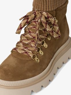 Tamaris Bottine En Cuir - Doublure Chaude Marron | Bottines