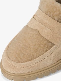 Tamaris Babouche En Cuir - Beige | Chaussures Basses Et Pantoufles