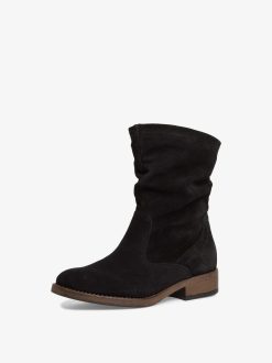 Tamaris Bottine En Cuir - Noir | Bottines