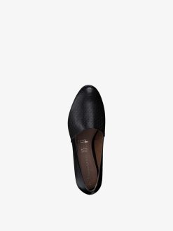 Tamaris Babouche En Cuir - Noir | Chaussures Basses Et Pantoufles