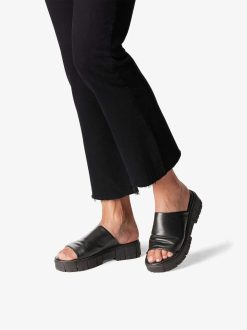 Tamaris Mule En Cuir - Noir | Mules