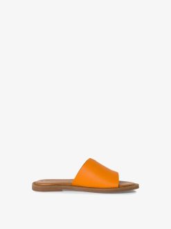 Tamaris Mule En Cuir - Orange | Mules