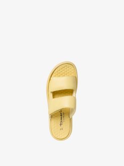 Tamaris Mule En Cuir - Jaune | Mules