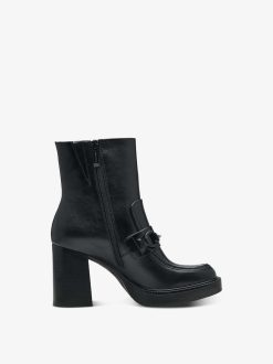 Tamaris Bottine En Cuir - Noir | Bottines