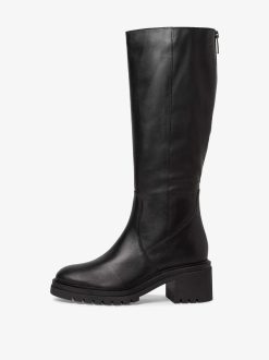 Tamaris Bottes En Cuir - Noir | Bottes