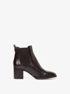 Tamaris Bottine Chelsea En Cuir - Noir | Bottines