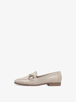 Tamaris Babouche En Cuir - Beige | Chaussures Basses Et Pantoufles