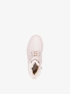 Tamaris Bottine En Cuir - Doublure Chaude Beige | Bottines