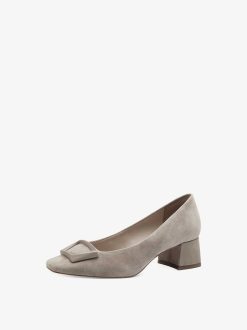 Tamaris Escarpins En Cuir - Beige | Pompes