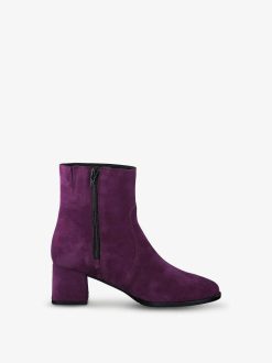 Tamaris Bottine En Cuir - Violet | Bottines