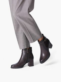 Tamaris Bottine En Cuir - Marron | Bottines