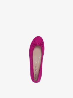 Tamaris Ballerine En Cuir - Rose | Ballerines