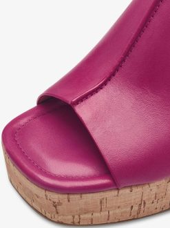 Tamaris Mule En Cuir - Rose | Mules