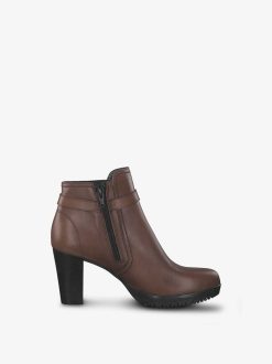 Tamaris Bottine En Cuir - Marron | Bottines