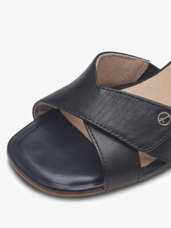 Tamaris Sandale A Talon En Cuir - Noir | Des Sandales