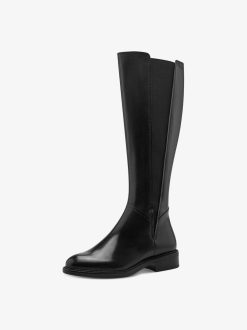 Tamaris Bottes En Cuir - Noir | Bottes