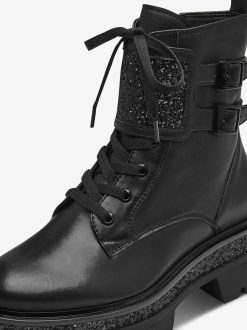 Tamaris Bottine En Cuir - Noir | Bottines