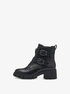 Tamaris Bottine En Cuir - Noir | Bottines