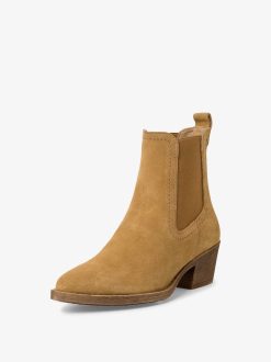 Tamaris Bottine En Cuir - Marron | Bottines