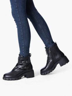 Tamaris Bottine En Cuir - Noir | Bottines