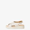 Tamaris Sandale A Talon En Cuir - Beige | Des Sandales