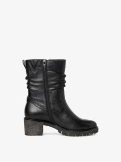 Tamaris Bottine En Cuir - Noir | Bottines