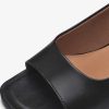 Tamaris Sandale A Talon En Cuir - Noir | Des Sandales