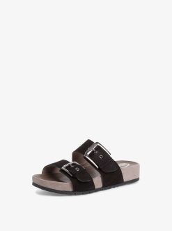 Tamaris Mule En Cuir - Noir | Mules