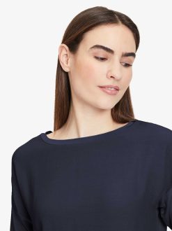 Tamaris Chemise A Manches Longues - Bleu | Chemises Et Hauts