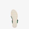 Tamaris Sandale A Talon En Cuir - Vert | Des Sandales