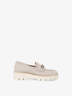 Tamaris Babouche En Cuir - Beige | Chaussures Basses Et Pantoufles