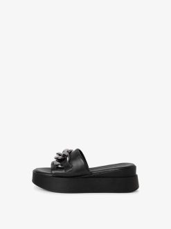 Tamaris Mule En Cuir - Noir | Mules