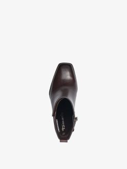 Tamaris Bottine En Cuir - Marron | Bottines