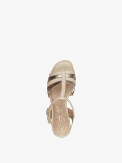 Tamaris Sandale A Talon - Beige | Des Sandales