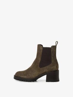 Tamaris Bottine Chelsea En Cuir - Vert | Bottines