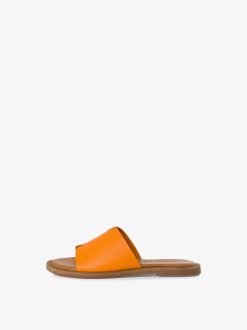 Tamaris Mule En Cuir - Orange | Mules