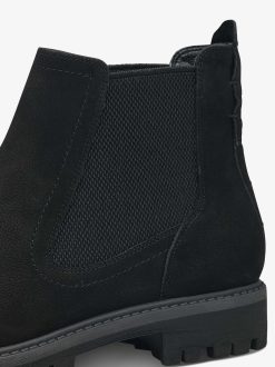 Tamaris Bottine Chelsea En Cuir - Noir | Bottines