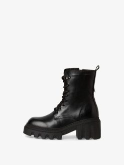 Tamaris Bottine En Cuir - Noir | Bottines