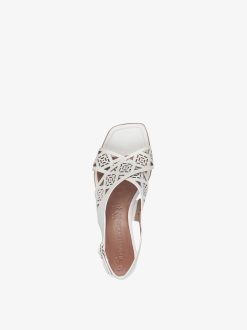 Tamaris Sandale A Talon En Cuir - Blanc | Des Sandales