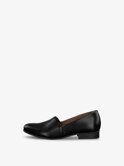 Tamaris Babouche En Cuir - Noir | Chaussures Basses Et Pantoufles