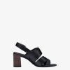 Tamaris Sandale A Talon En Cuir - Noir | Des Sandales