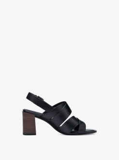 Tamaris Sandale A Talon En Cuir - Noir | Des Sandales