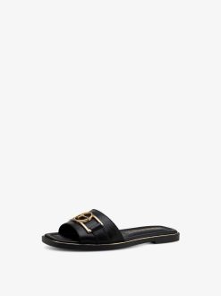 Tamaris Mule En Cuir - Noir | Mules