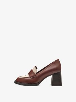 Tamaris Trotteur En Cuir - Marron | Chaussures Basses Et Pantoufles