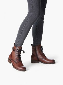 Tamaris Bottine En Cuir - Marron | Bottines