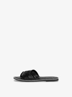 Tamaris Mule En Cuir - Noir | Mules