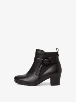 Tamaris Bottine En Cuir - Noir | Bottines