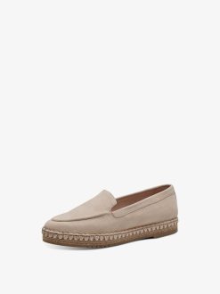 Tamaris Espadrille En Cuir - Beige | Chaussures Basses Et Pantoufles